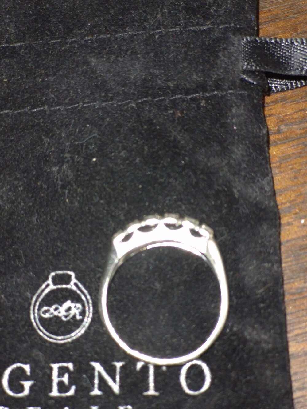 Diamond-Style Pavé Band Ring - Silver 925. - Picture 6 of 6